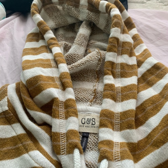 yellow striped zip up hoodie - Picture 6 of 8